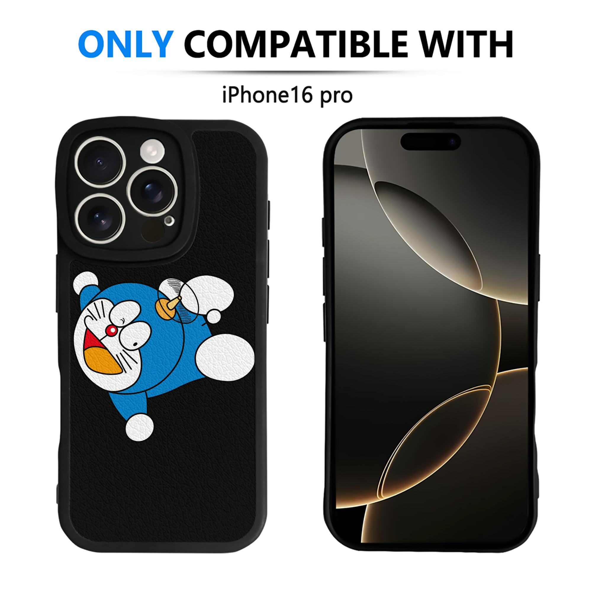 （画像用） ドラえもん Doraemon 【iPhone 16シリーズ対応】シリコンスマホケース（レザー調） 材質：シリコン